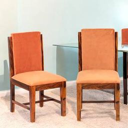 ikiriya Rosslyn Solid Wood Dining Chair set of 2 in Pine Finish-picture-3