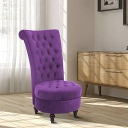 home lifestylez Piece Accent Chair in Purple Colour-picture-36