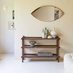 woodenmood Quinlynn Solid Wood Console Table in Provincial Teak Finish-picture-27