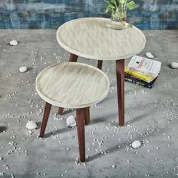 a tiny mistake Solid Wood Side Table in Rust & Copper Finish-picture-5