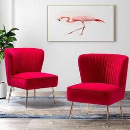 home lifestylez Crimson Fabric Accent Chair - Set of 2-picture-49