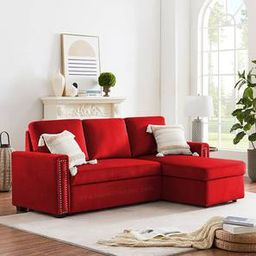 home lifestylez Solace 3 Seater Pull Out Sofa cum Bed In Red Colour-picture-6