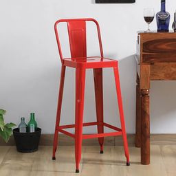 globally indian Amer Metal Bar Stool in Red Colour-picture-29
