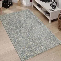 saraswati global Seaglass Green Modern Hand Tufted Wool Carpet-picture-4