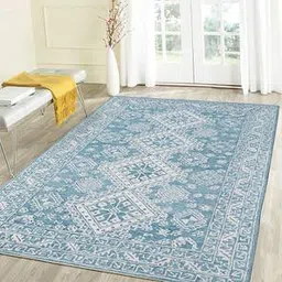 saraswati global Teal Blaze Stripes Hand Tufted Wool Carpet-picture-33