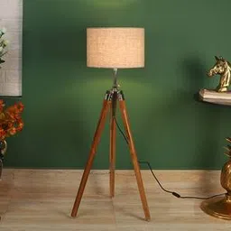 pristine interiors Freeda Natural Linen Shade Floor Lamp-picture-20