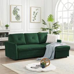 home lifestylez Scarlet 3 Seater Pull Out Sofa cum Bed In Turquoise Colour-picture-24