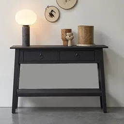 woodenmood Xena Solid Wood Console Table in Walnut Finish-picture-26