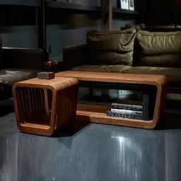 Roset Solid Wood Bedside Table in Walnut Finish-image-55
