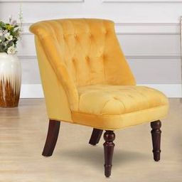 globally indian Finnegan Accent Chair in Yellow Colour-picture-14