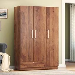 urban ladder Bocado Engineered Wood 3 Door Wardrobe in Sheesham Finish-picture-49