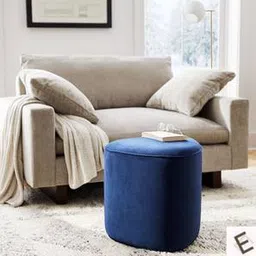 Tri Series Pouffe in Blue Colour-image-44