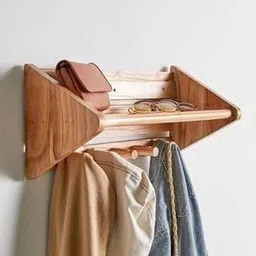 woodenmood Brown Solid Wood Wall Shelf-picture-37