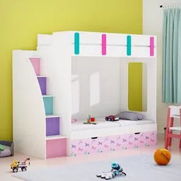 boingg! - a happy start Pinwheels Engineered Wood Bunk Bed in Multi Coloured Colour-picture-14