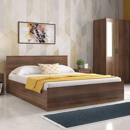 urban ladder Zoey Engineered Wood Queen Size Bed with Box Storage Bed in Walnut Finish-picture-14