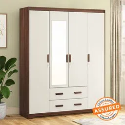 urban ladder Miller Engineered Wood 4 Door Wardrobe in Two Tone Finish-picture-28