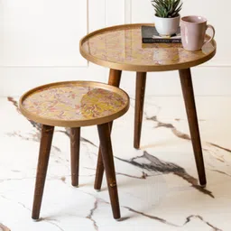 a tiny mistake Peach Engineered Wood Bedside Table in Matte Finish-picture-0