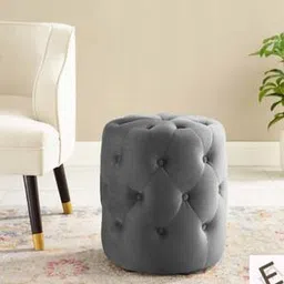 Amanda Pouffe in Midnight Grey Colour-image-82