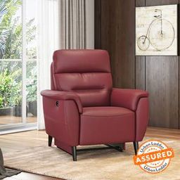 urban ladder Maurice Leather One Seater Recliner in Maroon-picture-49