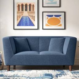 urban ladder Janet 2 Seater Fabric Loveseat in Lapis Blue Colour-picture-33