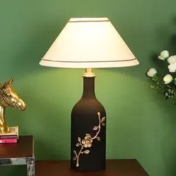 pristine interiors Fredo White Cotton Shade Table Lamp-picture-25