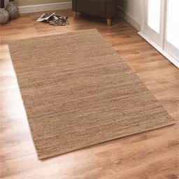 saraswati global Brown Stripes Hand Woven Jute Carpet-picture-1
