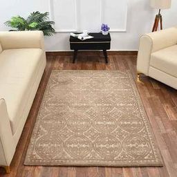 presto Brown Geometric Machine Made Polyester 5 X 7 Feet Carpet-picture-22