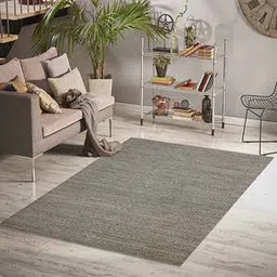 saraswati global Dark Grey Stripes Hand Woven Jute Carpet-picture-5