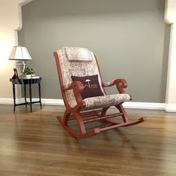 wooden twist Faren Lounge Chair in Beige Colour-picture-2