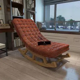 wooden twist Darneil Lounge Chair in Brown Colour-picture-25