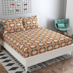 presto Gold Abstract 160 TC Cotton Double Size Bedsheet-picture-46