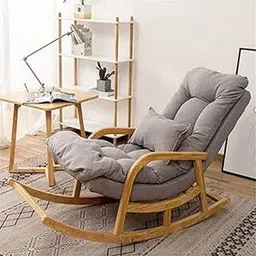 wooden twist Kingman Lounge Chair in Grey Colour-picture-34