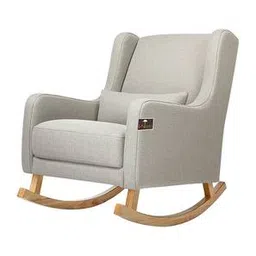 wooden twist Kelsy Lounge Chair in Grey Colour-picture-9