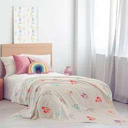pluchi Mickey & Friends Faces - Disney Cotton Knitted Single Bed Ac Blanket For Kids to Use In All Seasons-picture-37
