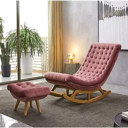 wooden twist Jannina Lounge Chair in Pink Colour-picture-20