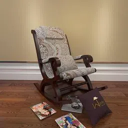 wooden twist Shaneice Lounge Chair in Brown Colour-picture-7