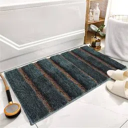 luxe home international Olive Solid Micro Fiber Bath Mat - Set of 1-picture-8