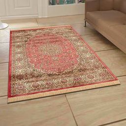 presto Orange Traditional Hand Woven Silk 7 X 5 Feet Carpet-picture-49
