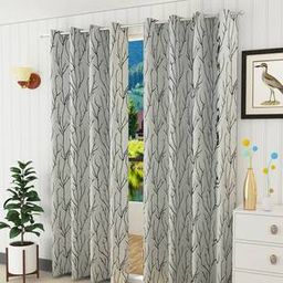 presto Black Poly Cotton Window Curtain-picture-40