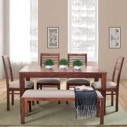 urban ladder Oribi Solid Wood Dining Bench in Teak Finish-picture-32