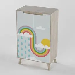 boingg! - a happy start Picture Perfect Engineered Wood Kids Storage Cabinet in Blue Colour-picture-48