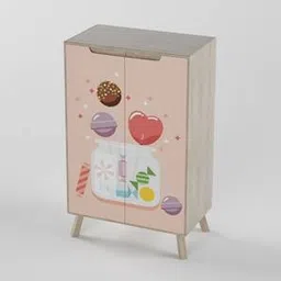 boingg! - a happy start Picture Perfect Engineered Wood Kids Storage Cabinet in Pink Colour-picture-46