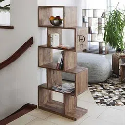 the home dekor Zag Solid Wood Bookshelf in Melamine Finish-picture-11