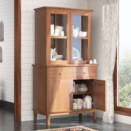 urban ladder Malabar Solid Wood Sideboard in Amber Walnut Finish-picture-43