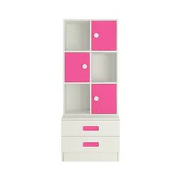 adona Camila Engineered Wood Kids Bookshelf in Barbie Pink Colour-picture-32