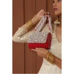 THE TAN CLAN Grace Embellished Flap Over Clutch Bag-picture-46