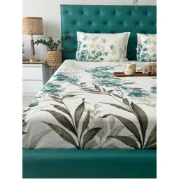 Urban Space Cotton Fitted Bedsheet Double Bed with 2 Pillow Covers-picture-3