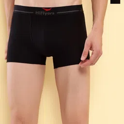 HiFlyers Pack Of 2 Mid Rise Odor Free Trunks HF501_PO2_BLK-BLK_S-picture-39