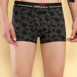 HiFlyers Pack Of 2 Printed Odor Free Trunks HF502_PO2_BLK-OLV_S-picture-58