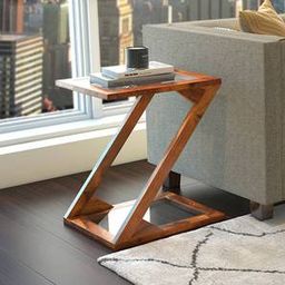 urban ladder Zeta Solid Wood Side Table in Teak Finish-picture-30
